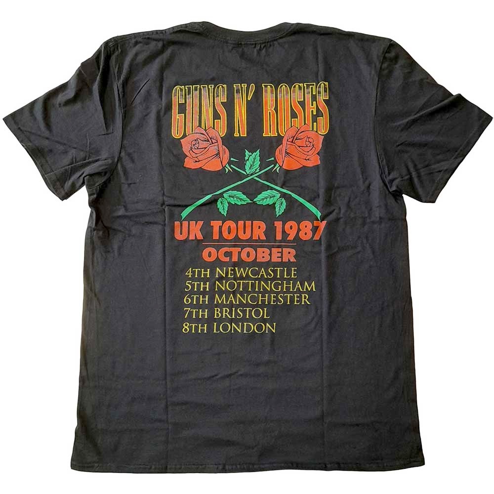 Guns N' Roses - UK Tour '87 Herren T-Shirt - Schwarz